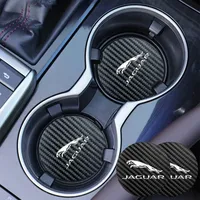 For Jaguar XF XFR X250 X260 XJ X351 X350 XK X150 X100 XK8 Car Non-Slip Pad Coaster Water Cup Bottle Holder Pattern Anti-Dirt Mat