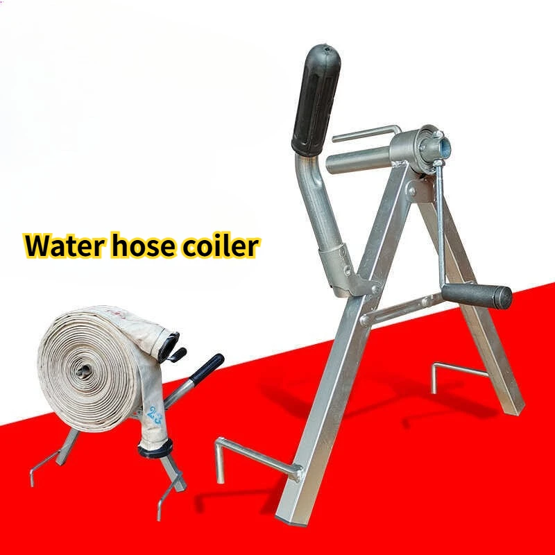 Máquina de carrete de manguera portátil, bobinadora de manguera de fuego Manual plegable, herramientas de almacenamiento de estante de bobinado de manguera de agua agrícola