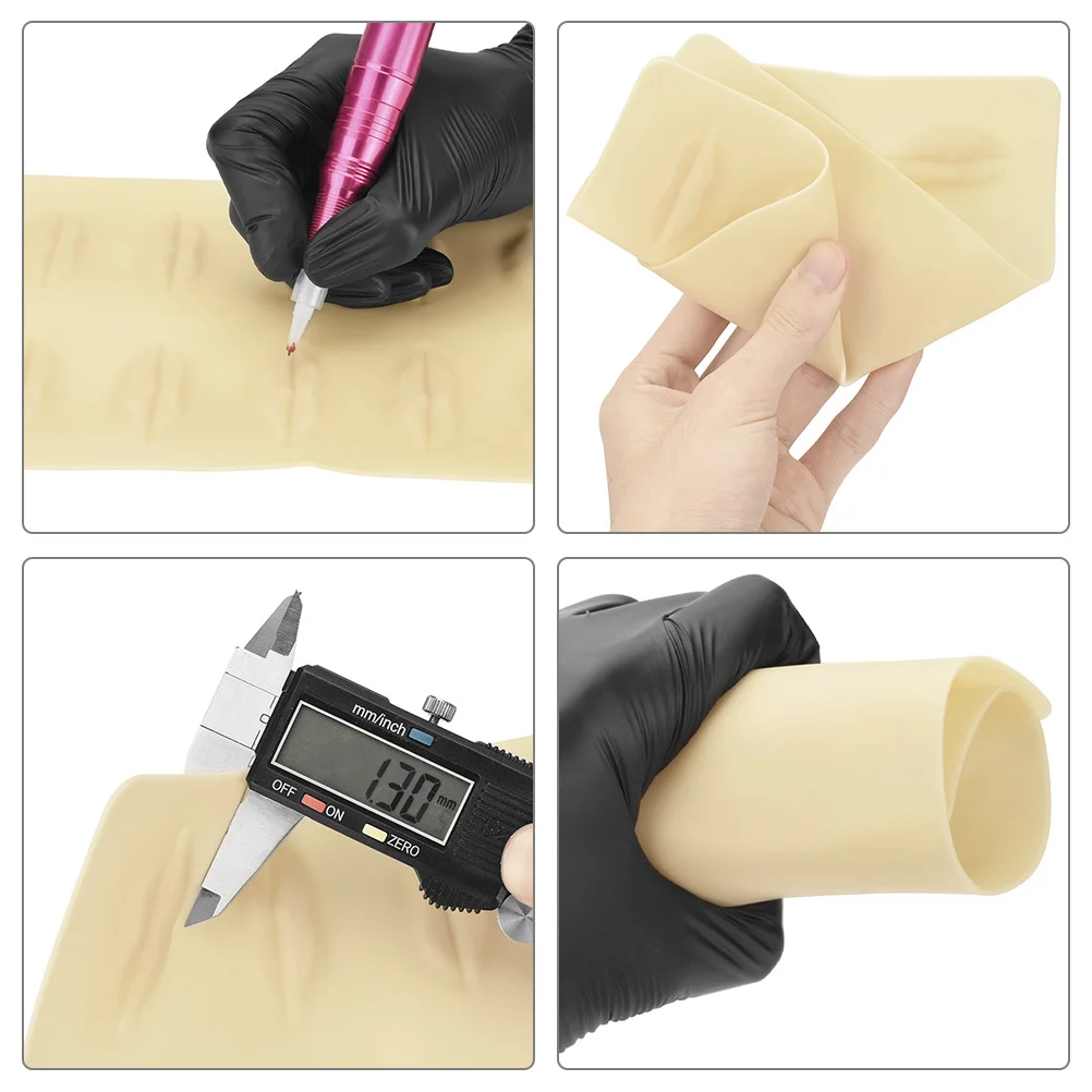 

Lip Tattoo Silicone Skin Double Sided Texture Practice Skin for Beginners and Professionals Lip Microblading Practice