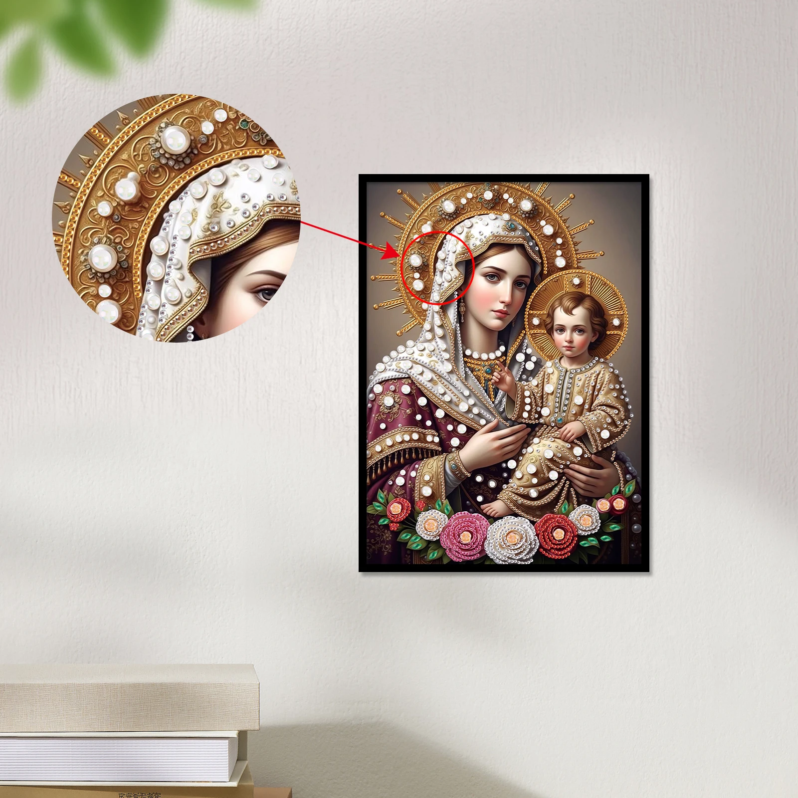 Special Shape Diamond Art Painting Kits for Beginner Adults,Religious themes Crystal Rhinestone Diamond for Home Wall Decor Gift view 2
