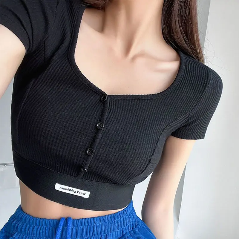 

Short Sleeve T-Shirts Womens Feminine Cotton Lace Ruffled Comfortable Relaxed Fit Romantic Vacation Floral Stylish Korean Summer