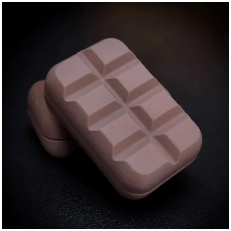 EDC Mens Gift 3D Printed Chocolate Fidget Spinner Toy Mechanical Slider Push Plate Anti Stress Stress Relief Magnetic Push Card