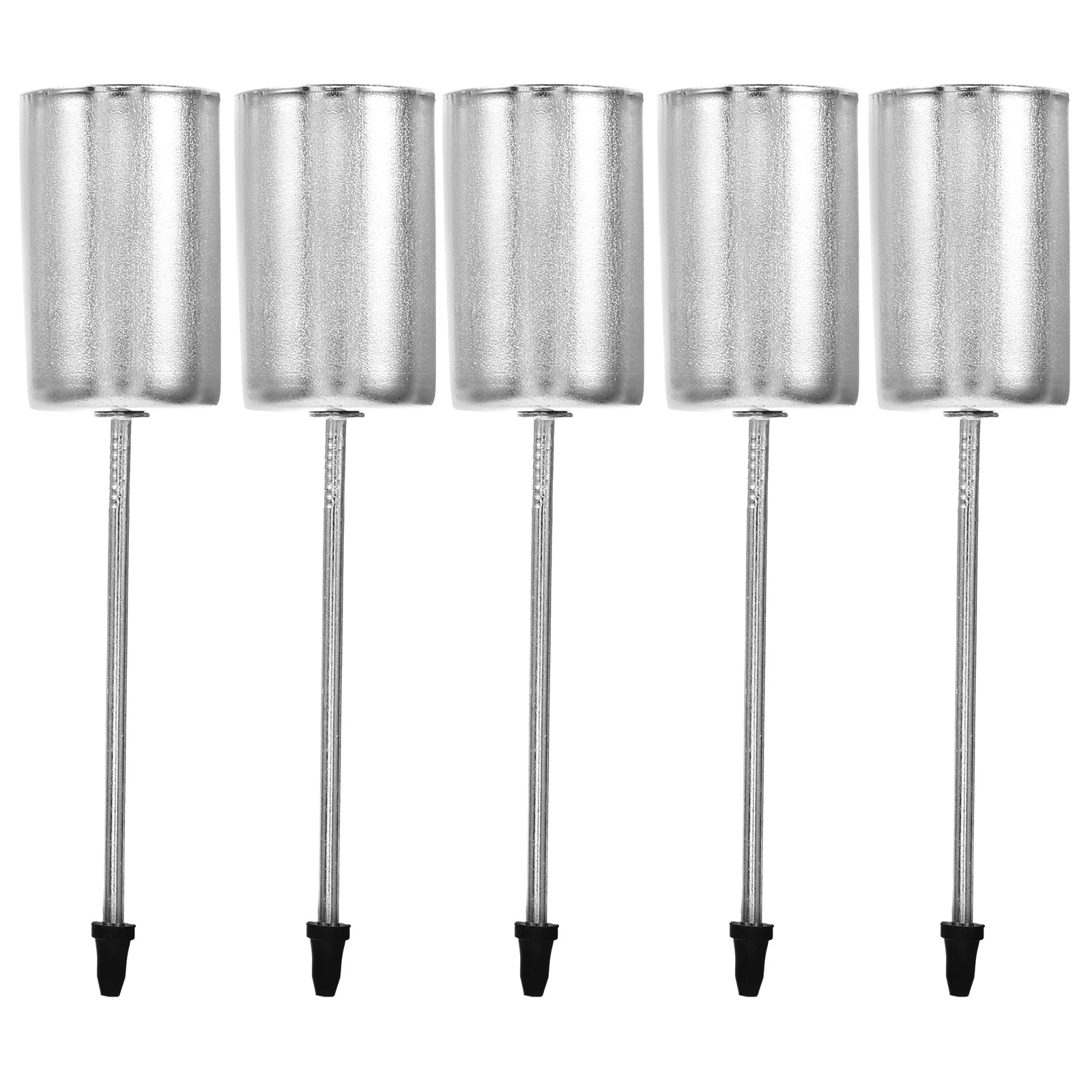 

5Pcs Insert Cup Christmas Decor Metal Holder with Spike for Taper Candles Festive Party Table Decoration