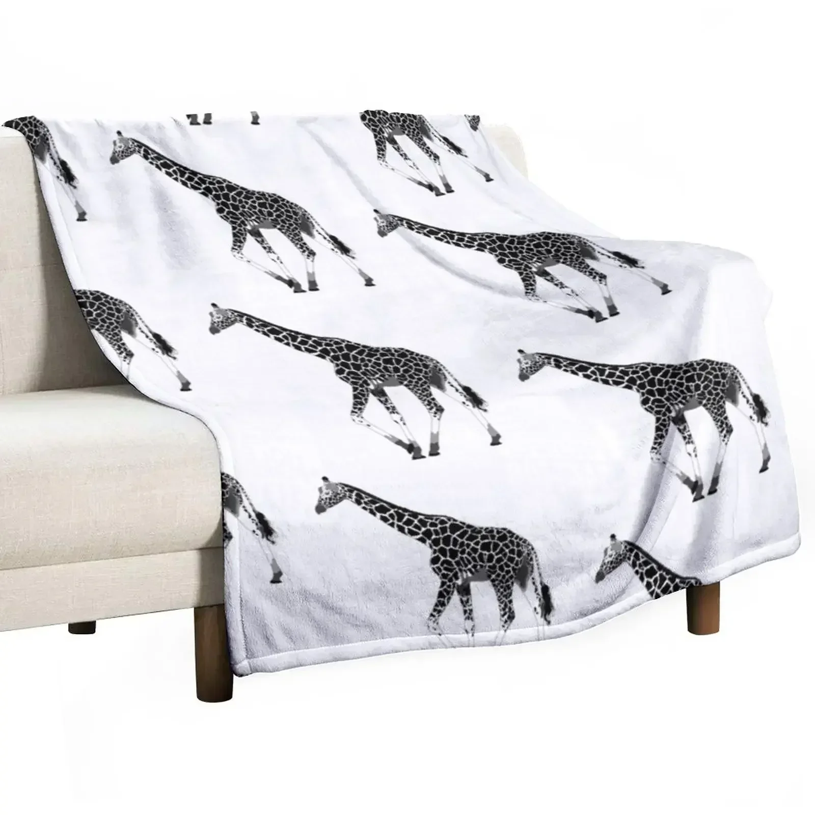 

Monochrome Giraffe Throw Blanket for winter Softest Blankets