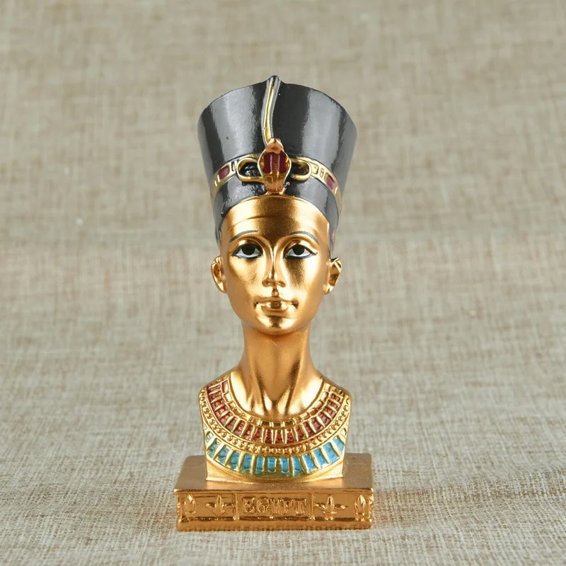 

Модная Статуэтка Фараона 4,5 дюйма из древней смолы египетская Клеопатра Статуэтка Фараона скульптура мебель для дома офисный Декор