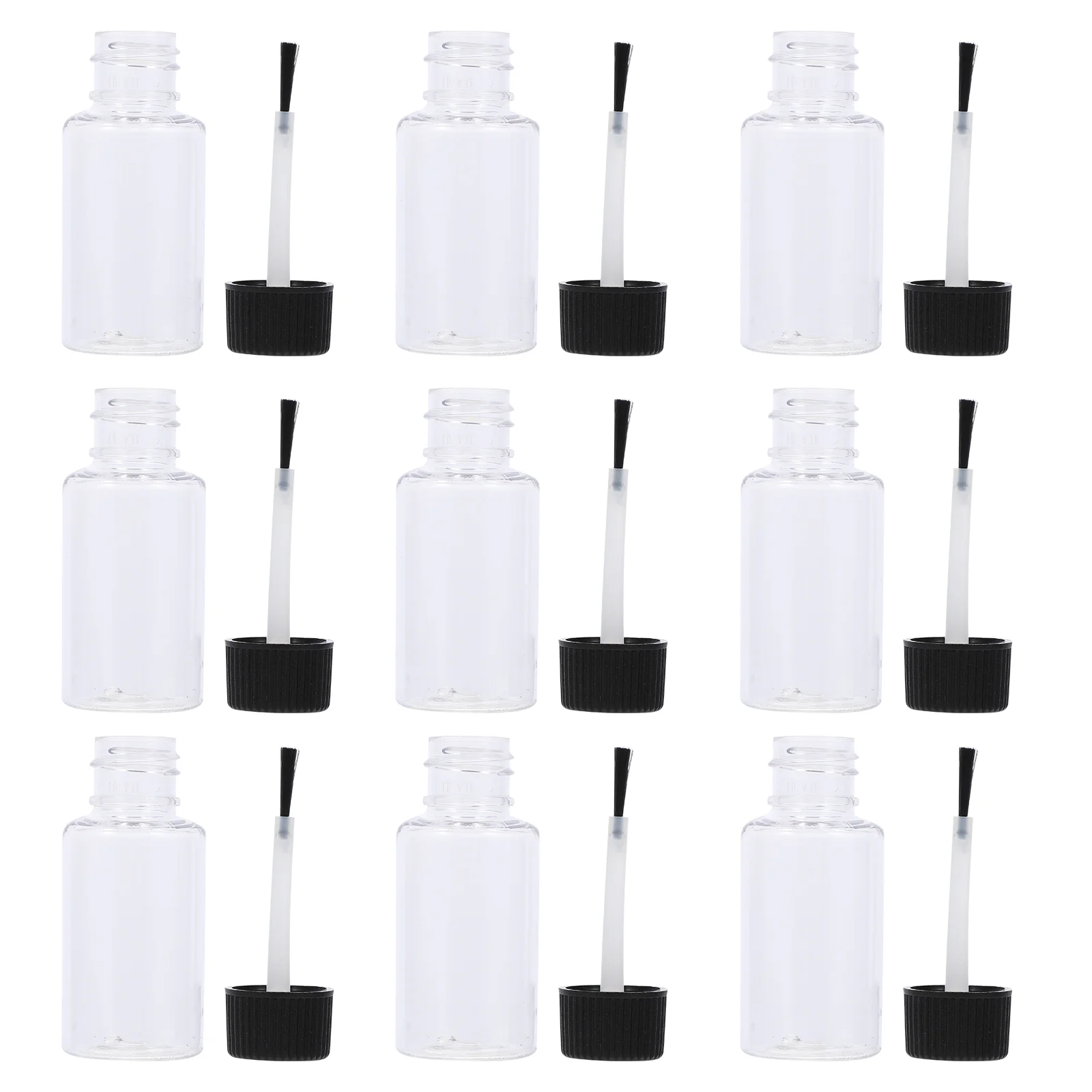 

20 Pcs Refillable Nail Bottle Empty Polish Clear Supplies Gel Transparent Bottles Paint