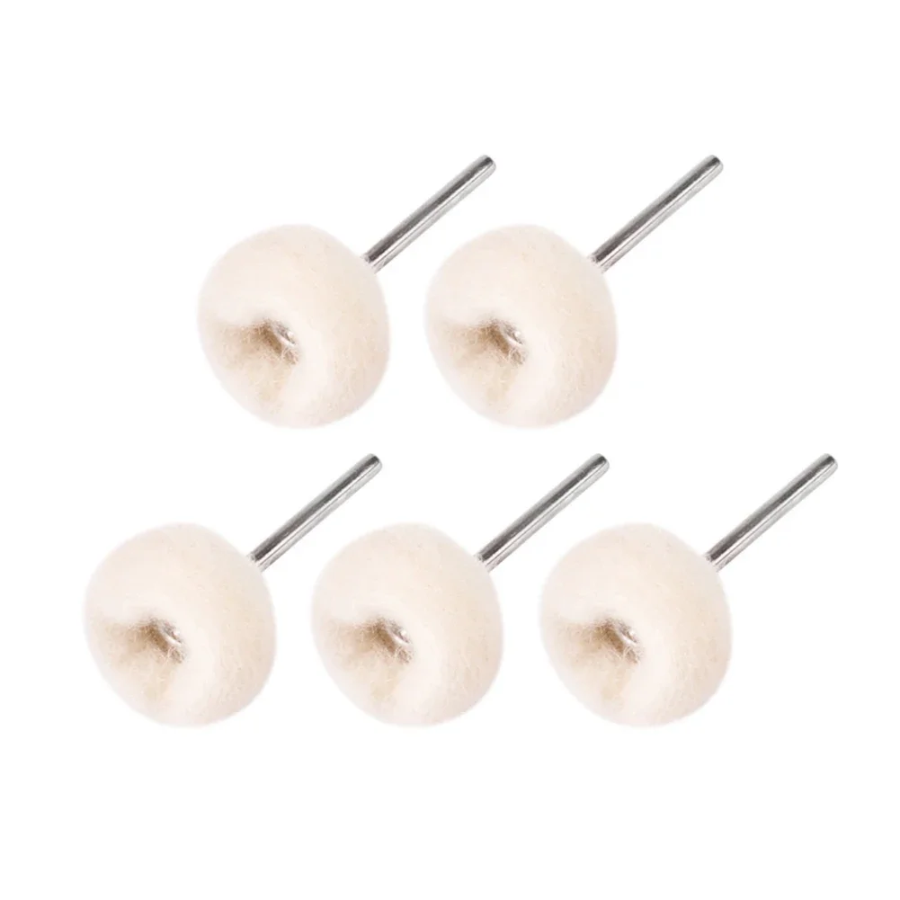 5pcs 25mm Wool Polishing Brush Finishing Ball Wheels Buffing Grinding Head For Grinding Polishing Metal Removing Burr