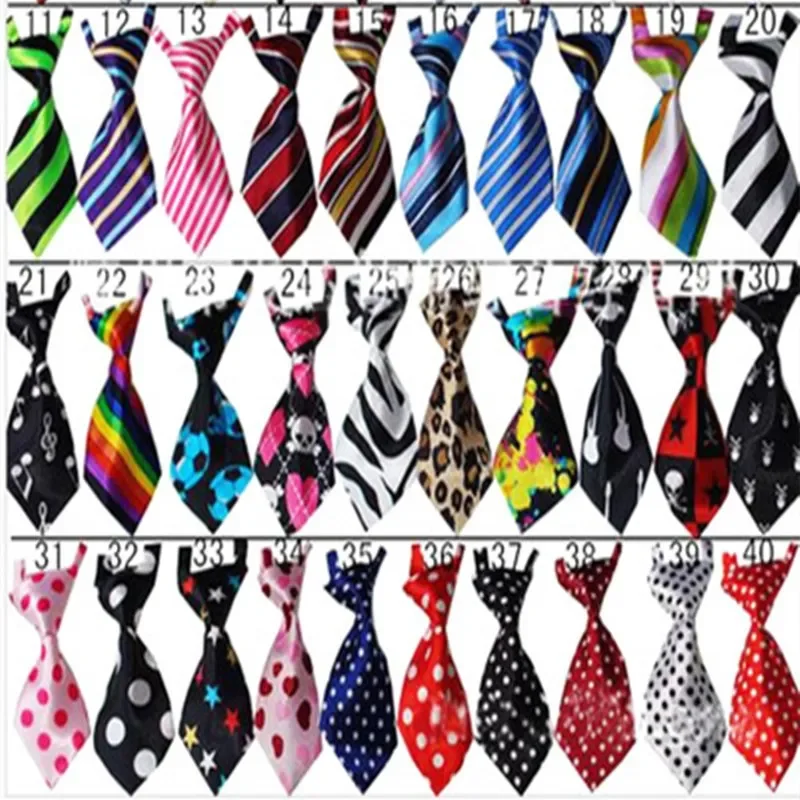 1Pcs Pet Tie Mix Colors Dog Cat Striped Bow Tie Pet Grooming Supplies Adjustable Puppy Dog Cat Neck Tie Pets Accessories