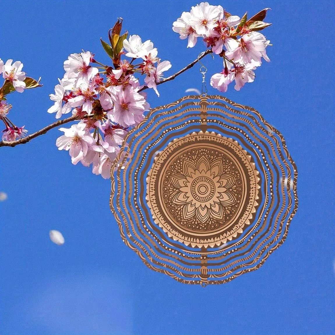 CIFBUY Solar Wind Chime 3D Stainless Steel Butterfly Wind Spinner Outdoor Garden Yard Patio Decor Light Up