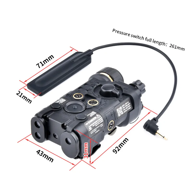 Tactical NGAL Red Dot Green Blue Sight IR Indicator Strobe LED Light Airsoft Torch PEQ15 Laser Outdoor Hunting Flashlight Laser