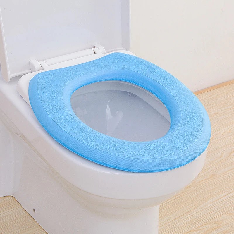 

（Summer6）Waterpoof Soft Toilet Seat Cover Bathroom Washable Closestool Mat Pad O-shape