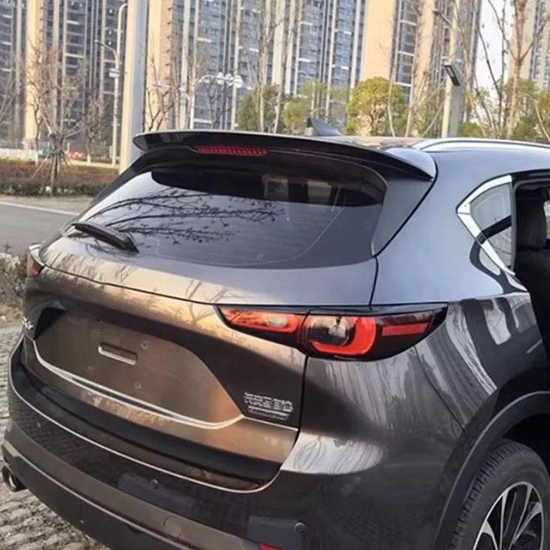 Platinum Steel Gray For Mazda CX-5/2017-2021 Rear Roof Spoiler Wing Accessories ABS Material Trunk Tail Lip Body Kit view 5