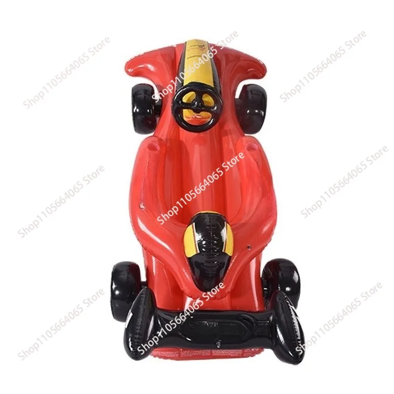 Inflatable racing car floating row cartoon water yacht model PVCF1 seat adult leisure toy racing car new view 5