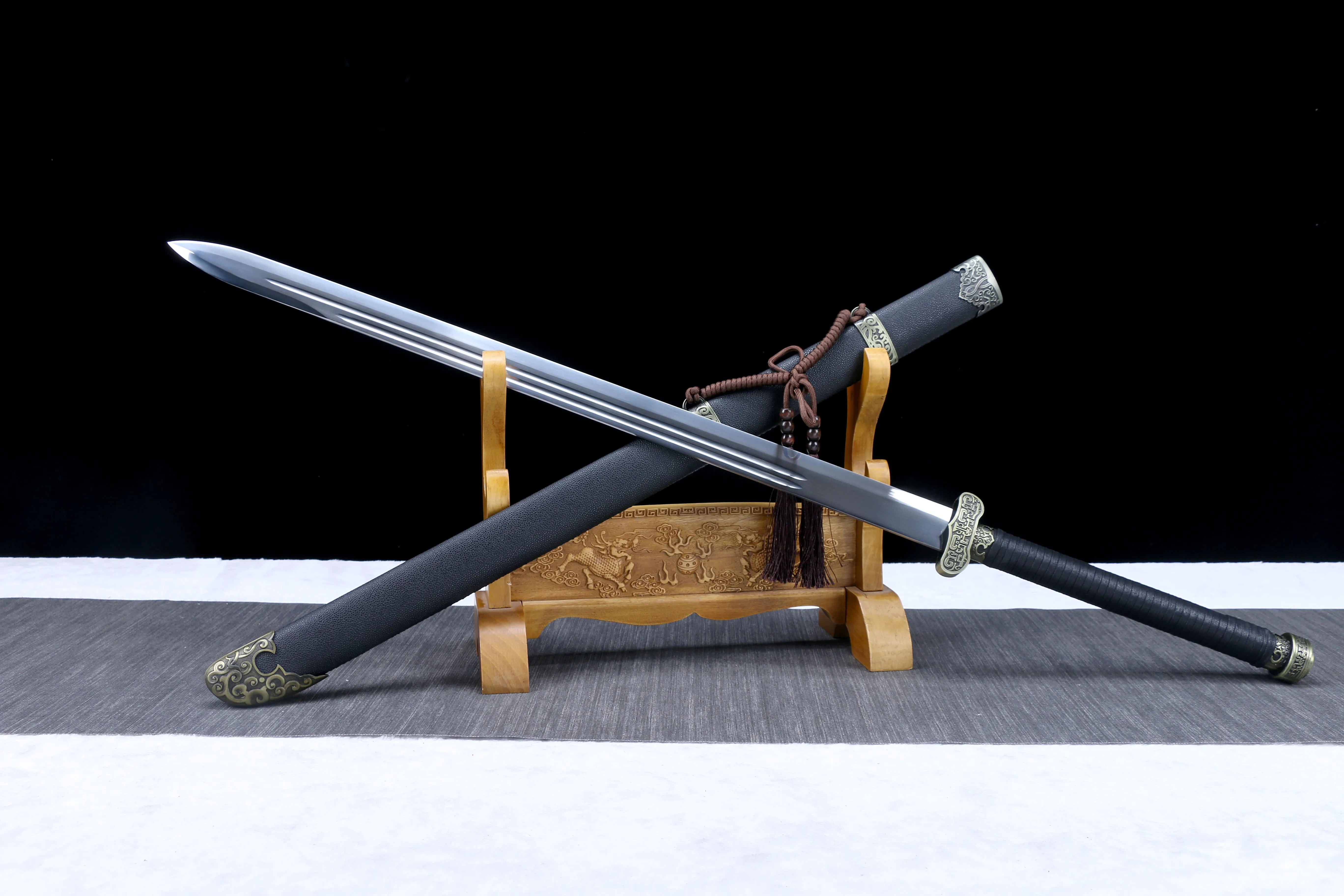 

110 cm Medieval katana Kind True Speaker Sword Battlefield Elite Prepared Ninja full tang Kung Fu Martial Arts Manganese Steel T