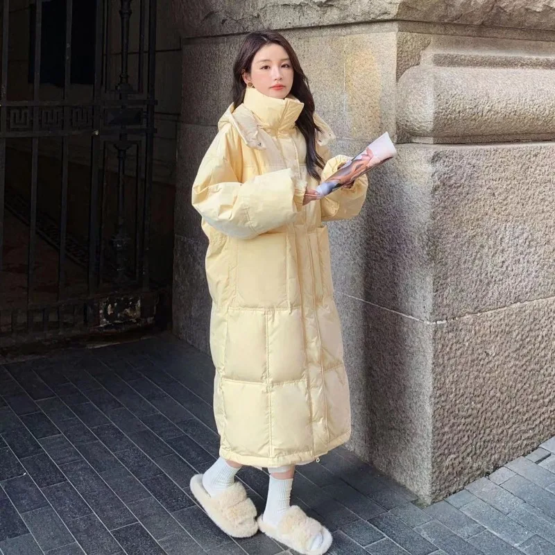 2024 New Cotton-padded Clothes Female MIDI Style Large Size Loose Korean Version Intensification Winter Wear Long Padded Jacket