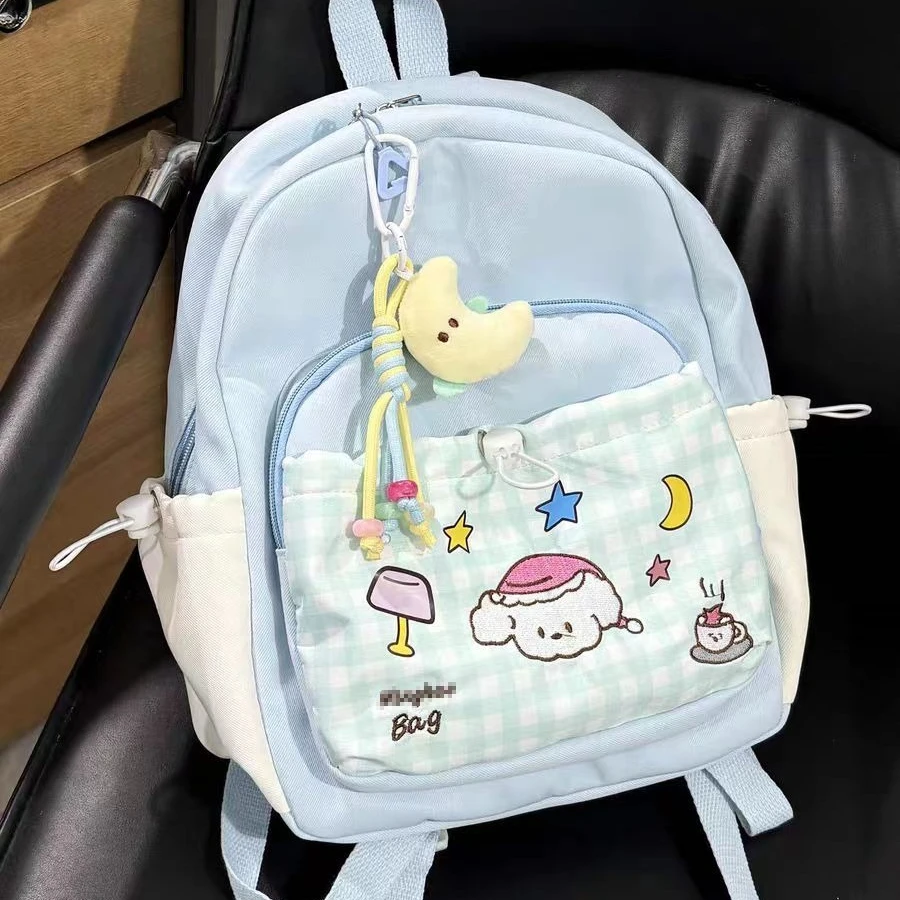 

Cute Cartoon Sleep Kawaii Puppy Large-capacity Backpack Cute Student Bag School Satchels Travel Storage Bag Back To School