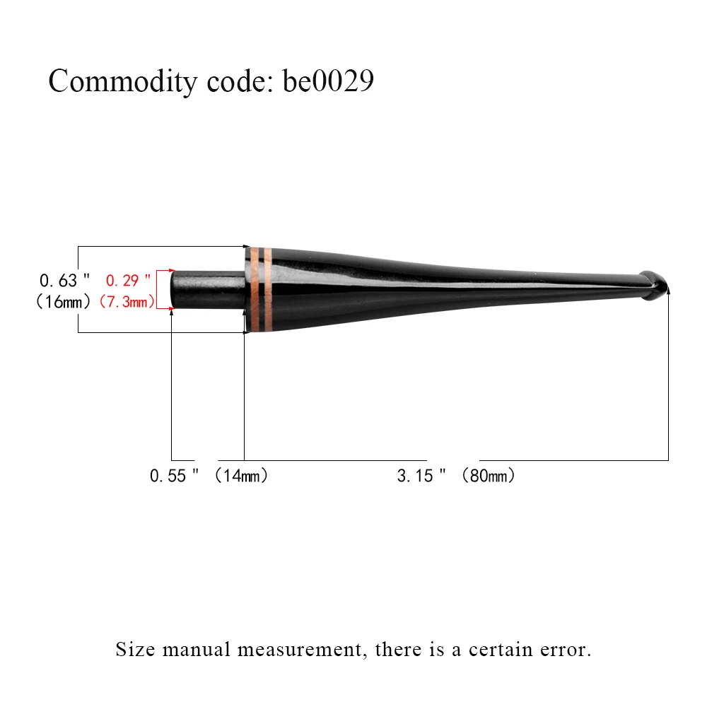 MUXIANG 1pc Smoking Pipe Mouthpiece Briar Band Decorative Ring DIY Pipe Stem Replacement Fitting Tobacco Pipe Accessories