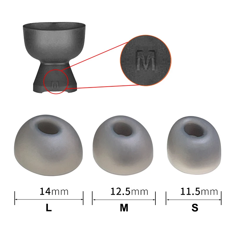 6Pcs Silicone Ear Tips for huawei Free BudsPro2/Pro3/Pro4 TWS Eartips for huawei Free BudsPro2/Pro3/Pro4 Earbuds Tips Earplugs