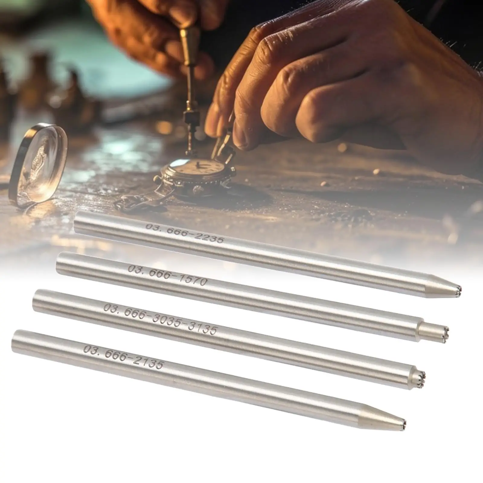 4Pcs Watch Oscillating Rotor Weight Axle Punch Mechanical Watch Glasses Clock