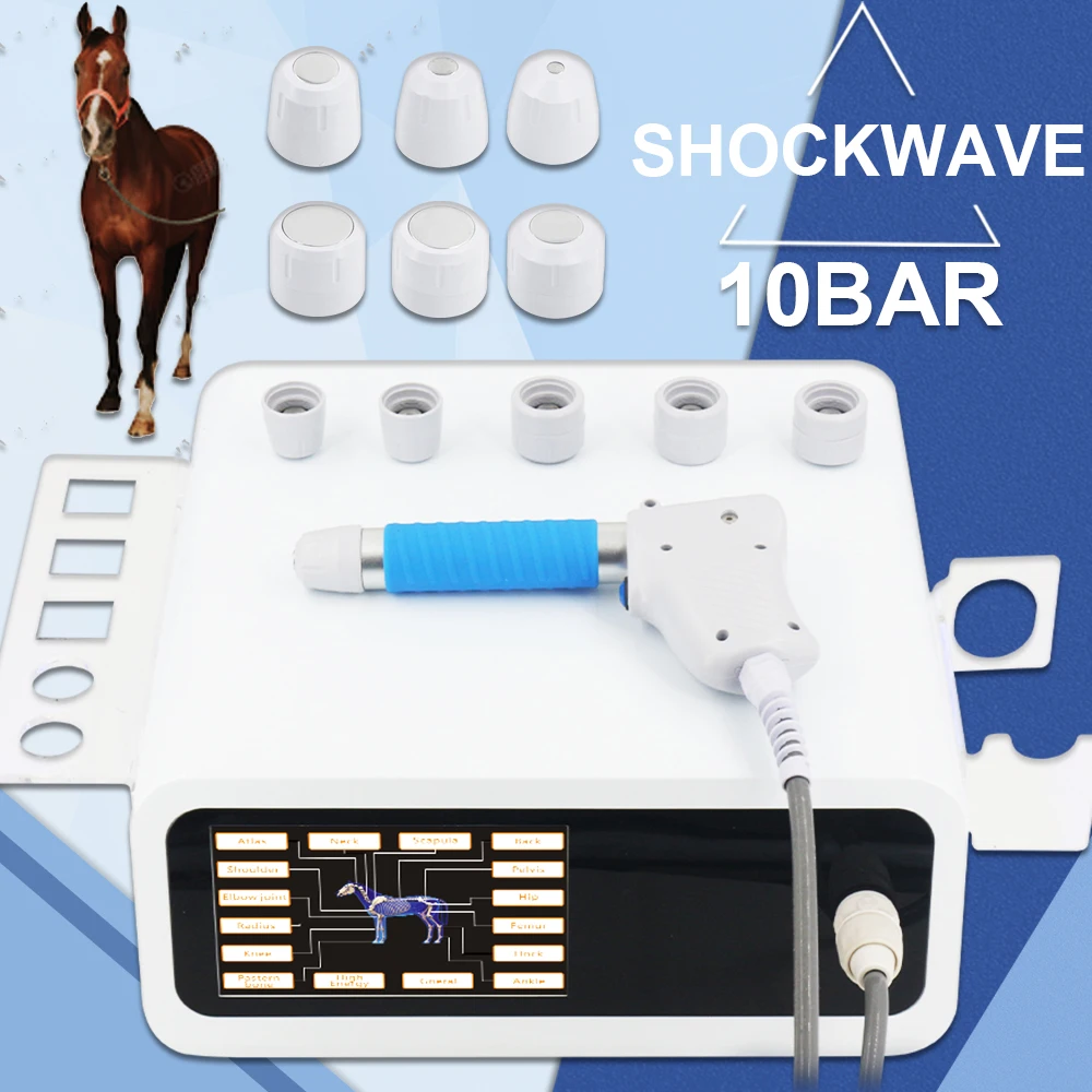 

2025 Pneumatic Shockwave Therapy Machine 10Bar Relieve Animal Pain Massage Relaxation Portable Shock Wave Massager For Horses