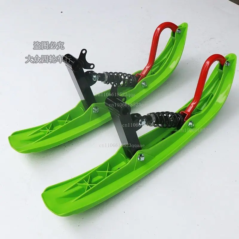 Homemade four-wheel kart accessories, ATV modified snow sled, electric triangle tracks