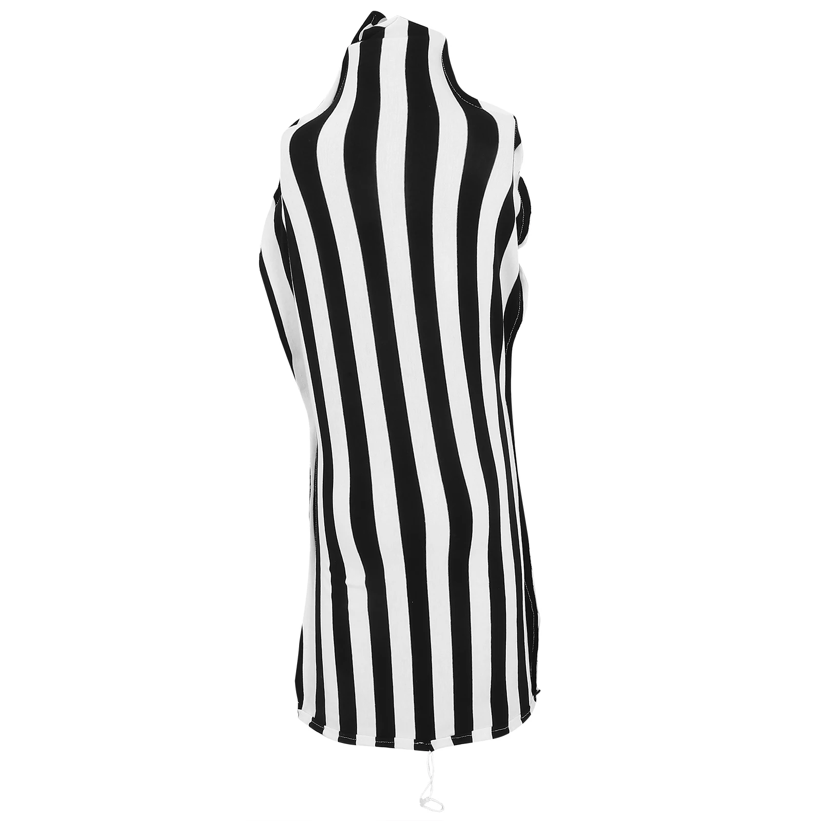 

Half Body Mannequin Cover White Striped Dress Display Female Adjustable Prop Upper Body Cover Mannequin Accessories