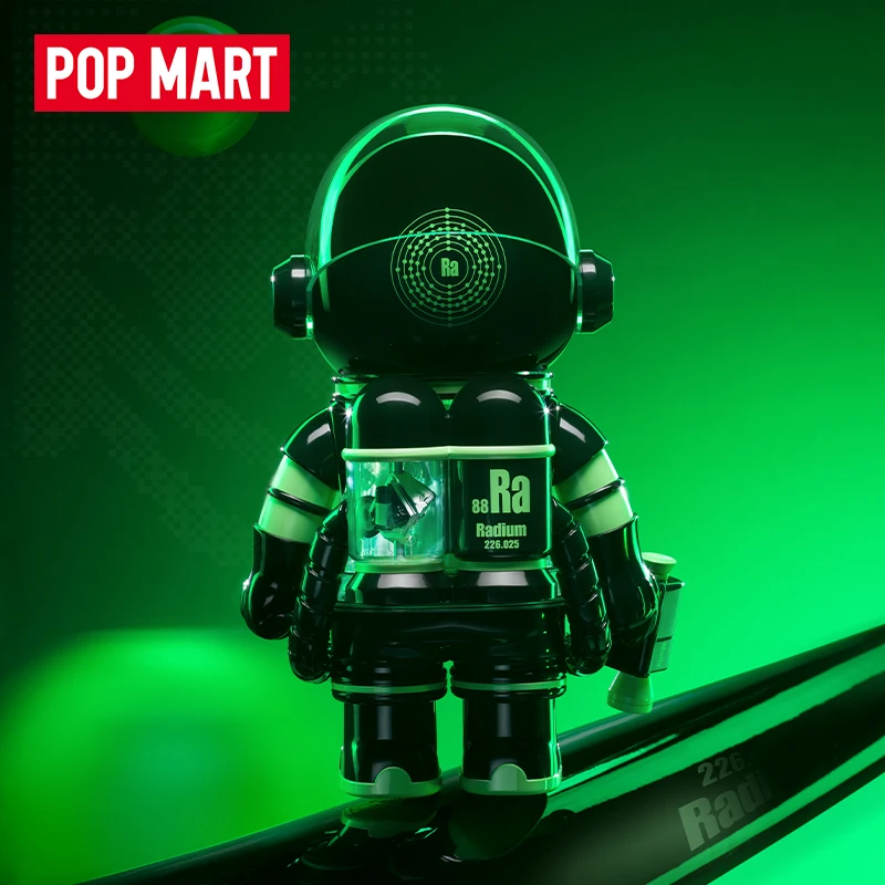 Autêntico elemento POPMART Mega Space Molly 400% no 88 Radium Ornament Action Figure Coleção de batimentos cardíacos Coleção de presentes de Natal