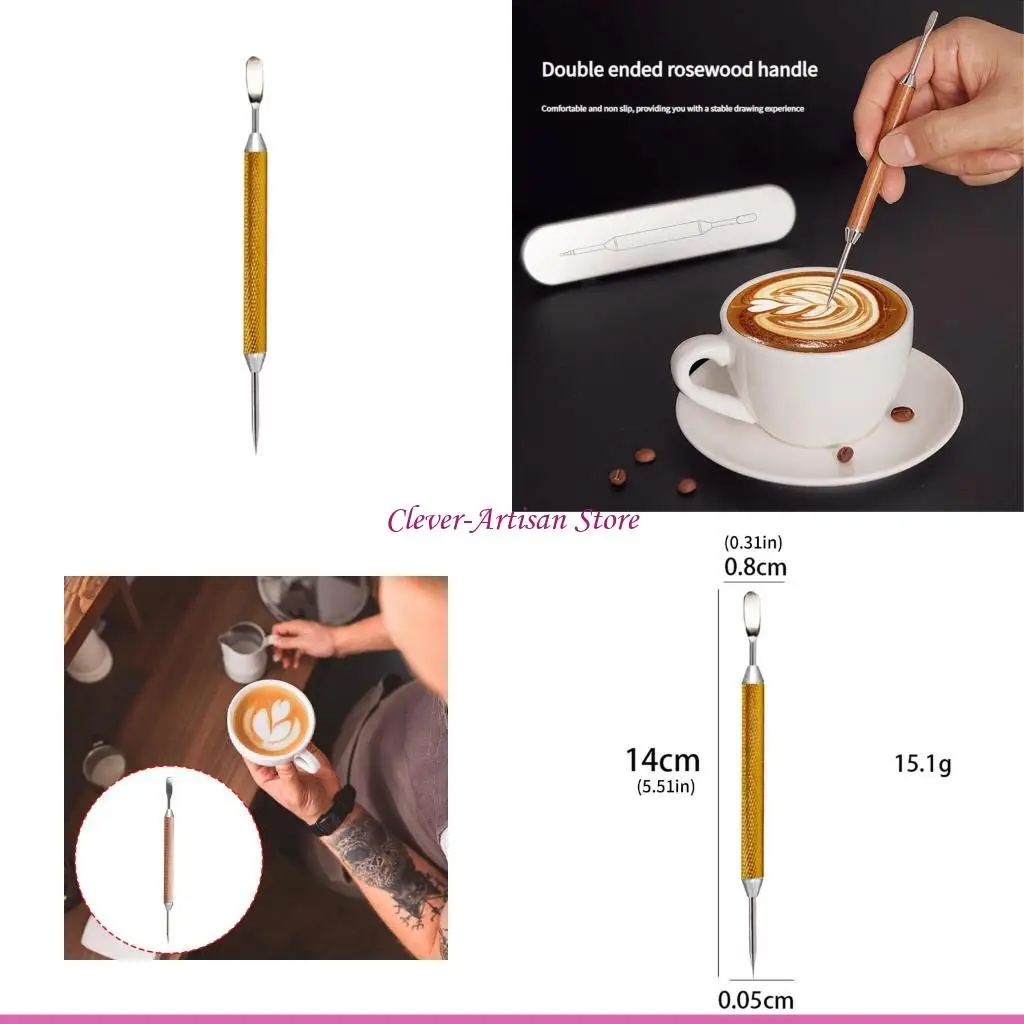 

Э06Б готовит иглу для травления латте для профессионального искусства презентации напитков