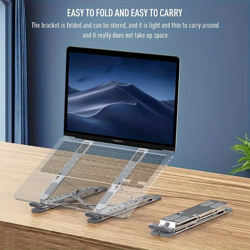 Aluminum Alloy Laptop Holder Stand Adjustable Foldable Portable for Notebook Computer Bracket Lifting Cooling Holder Non-slip