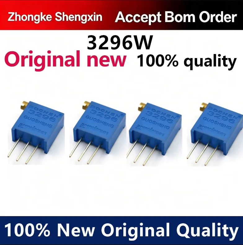 （5pcs-10pcs）3296W-502 5K top adjustable multi turn precision adjustable resistor/potentiometer glass glaze potentiometer