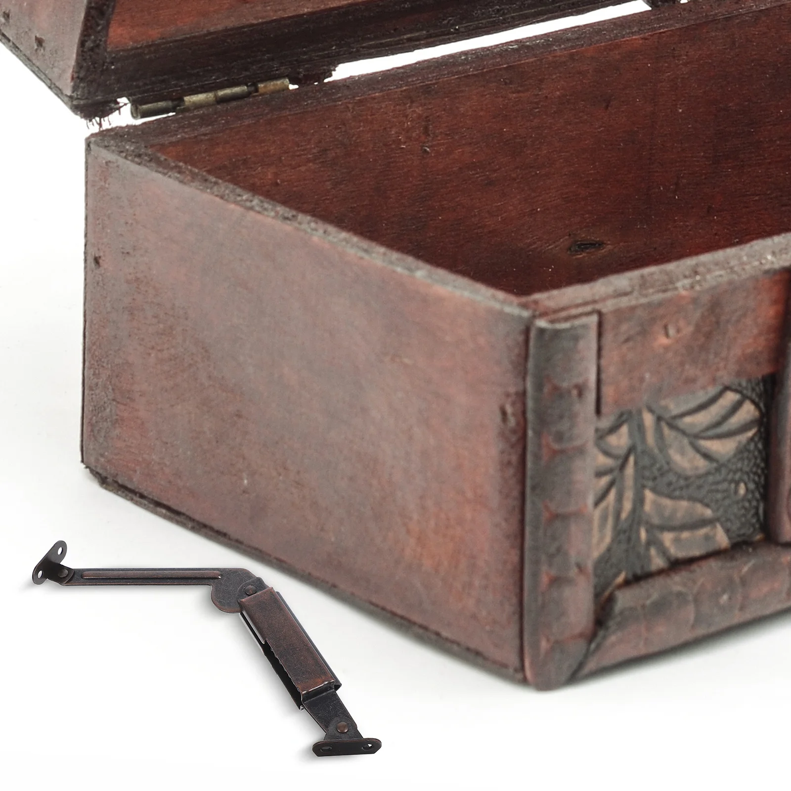 

2Pcs Lid Support Spring Hinges Furniture Hardware Soft Close Cabinets Support Hinges for Wooden Boxes Cabinet Door Hinge