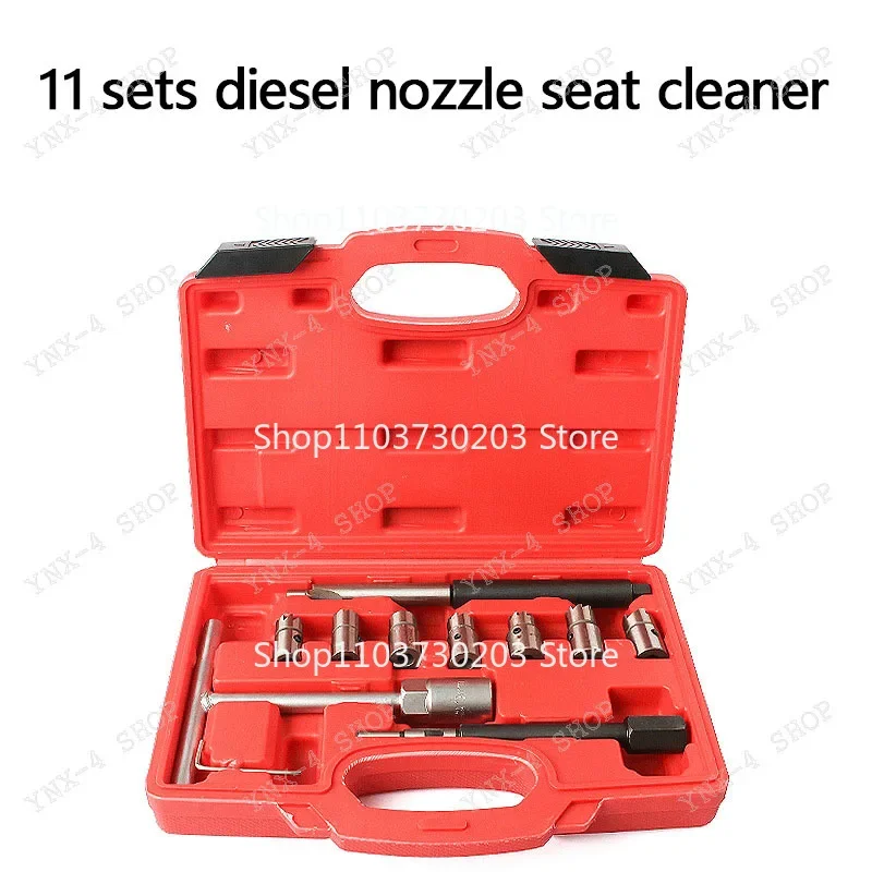 

11 Pcs/set Diesel Fuel Nozzle Base Reamer Cleaning Tool Eraser Nozzle Seat Repair and Maintenance Group