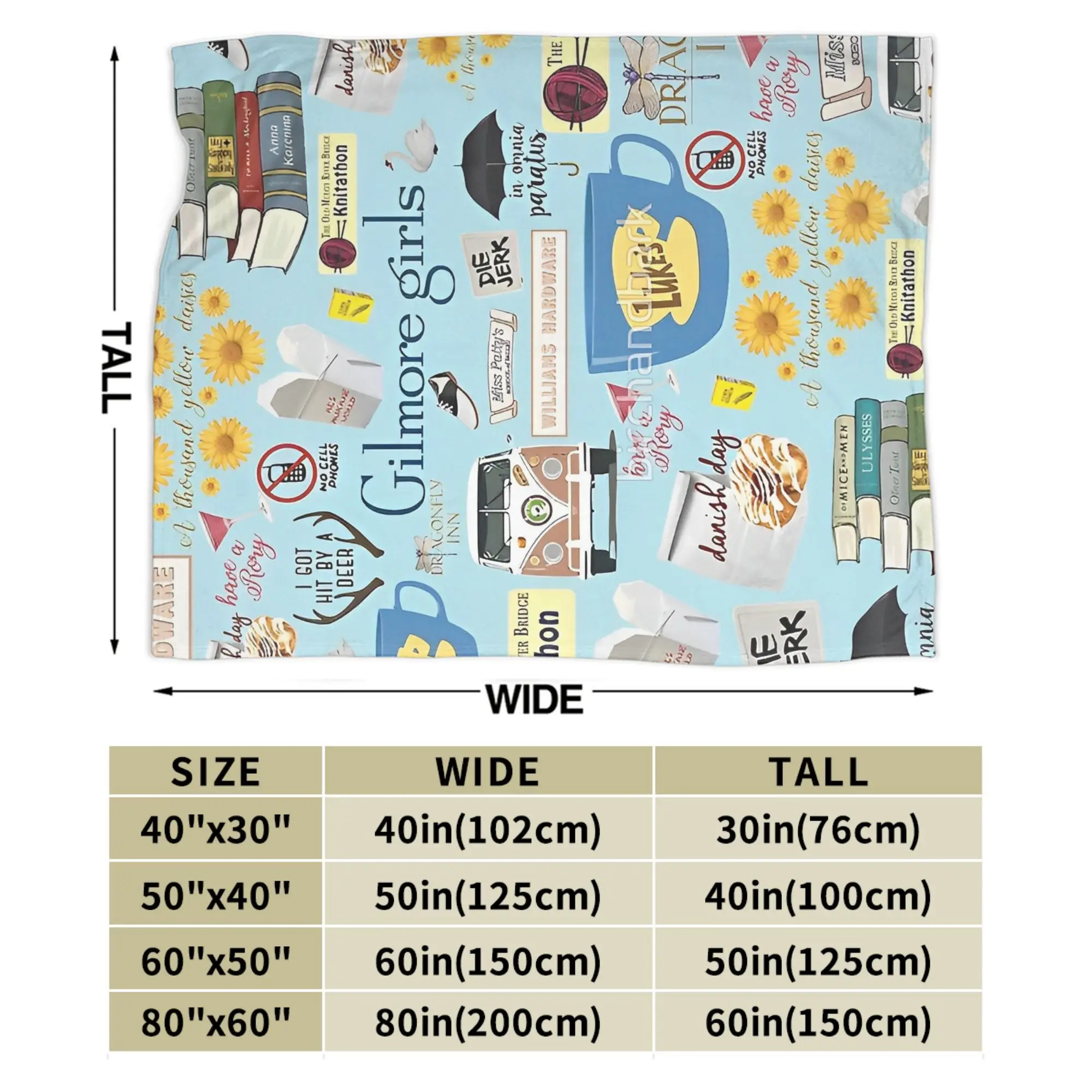 السفر مكتب أفخم الفراش يلقي موضة جيلمور الفتيات Lukes أنا شرب القهوة مثل ديكور المنزل الفانيلا المفرش أريكة غطاء سرير #6