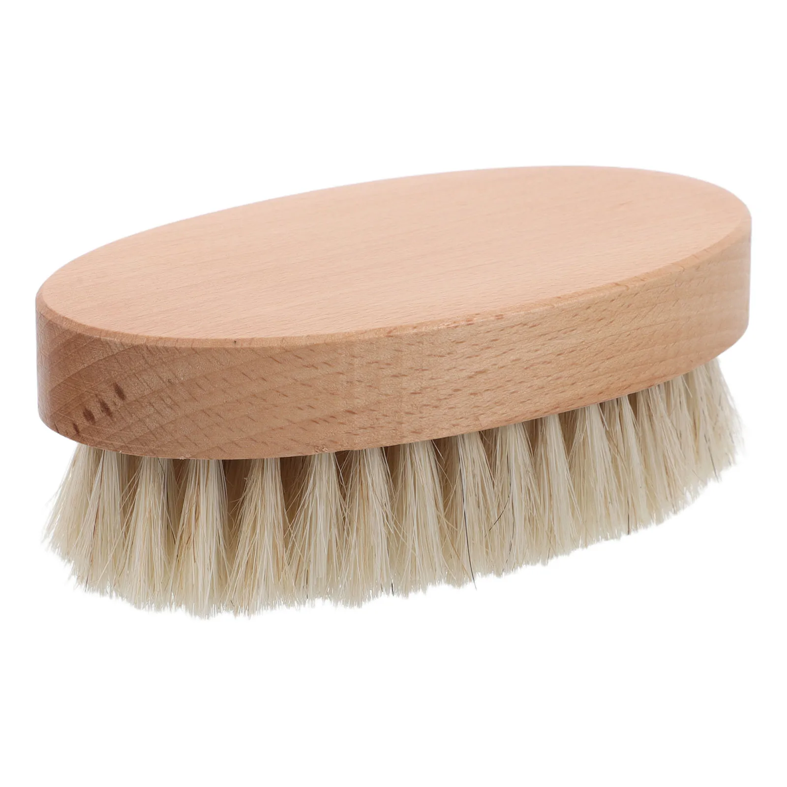 

Horsehair Shoe Brush Soft Bristles Wood H Cleaning Dust Polishing Boot Care Portable Comfortable Grip Khaki Outdoor Heavy