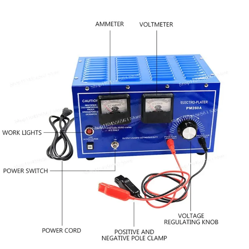 30A High-Power Electroplating Machine, Gold Silver Plating Tool, Jewelry Gilding Equipment for Precious Metal Electroplating
