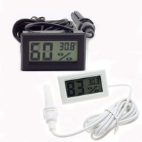 Mini Digital LCD Thermometer Sensor Indoor Convenient Hygrometer Humidity Instruments Detector With Probe Monitoring C2