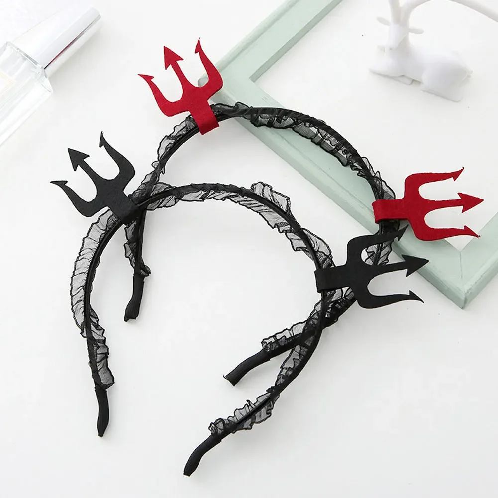 Halloween Devil Hair Band Spider Web Witch Dance Headband Photo Props Ghost Festival Bat Head Hoop Halloween Party Decoration