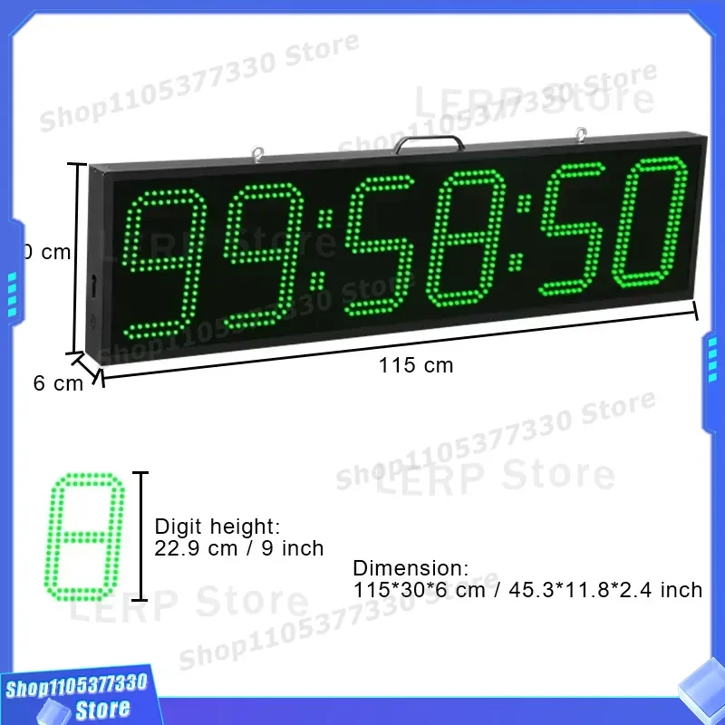 9 Inch Single Sided LED Marathon Timer Giant Sports Digital Clock Waterproof Large Display For Outdoor Running Event