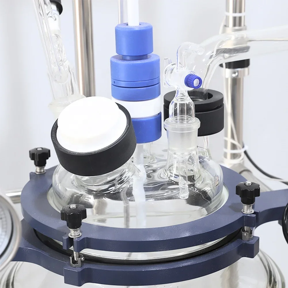 Lab-Use 100L High Quality Chemical Mixing Jacketed Glass Reactor Stirre with Rotavap