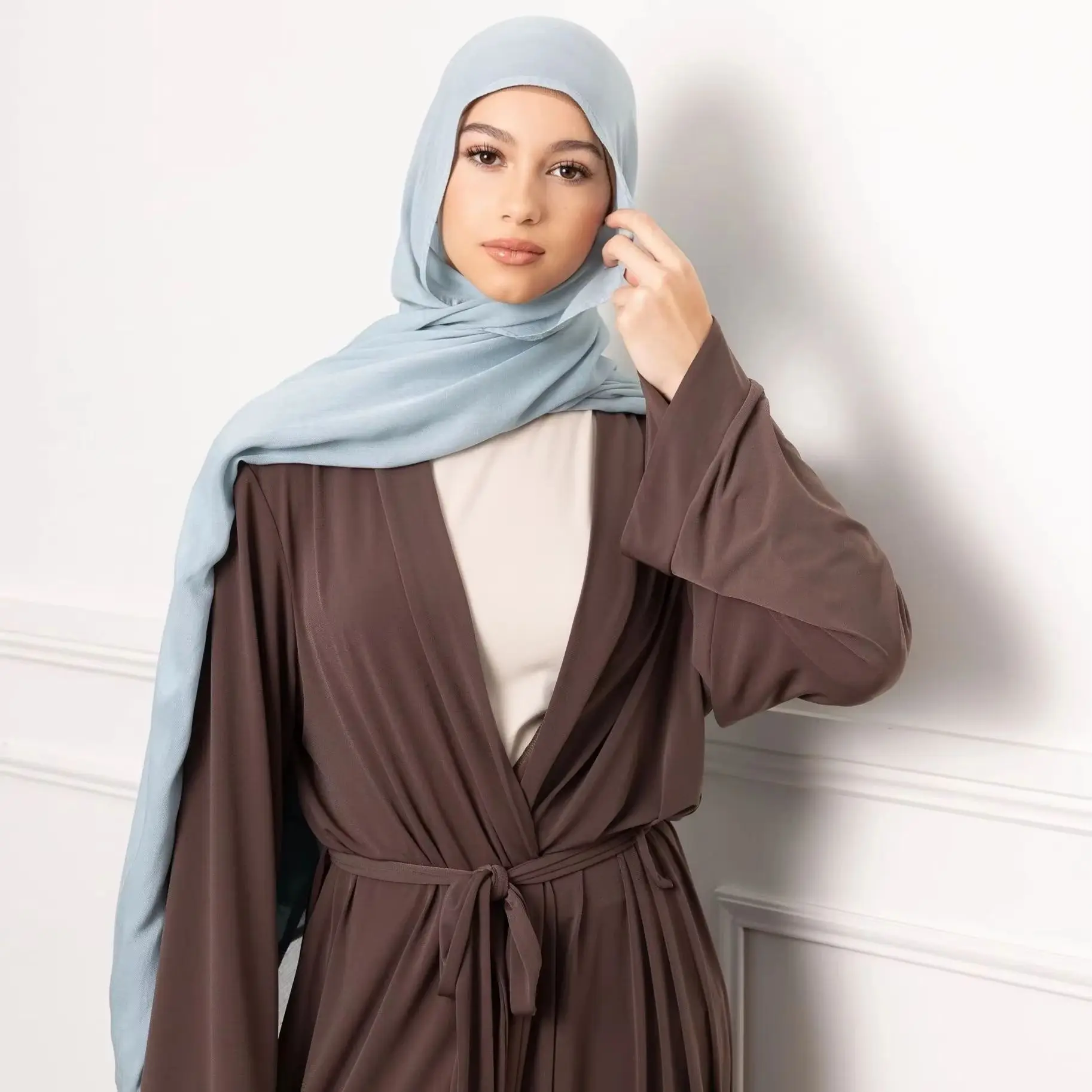 

Fashion Modal Hijab Rayon Cotton Shawls Muslim Hijabs For Women Plain Scarf Big Size Headscarf Islamic Turban Headband 190*85cm