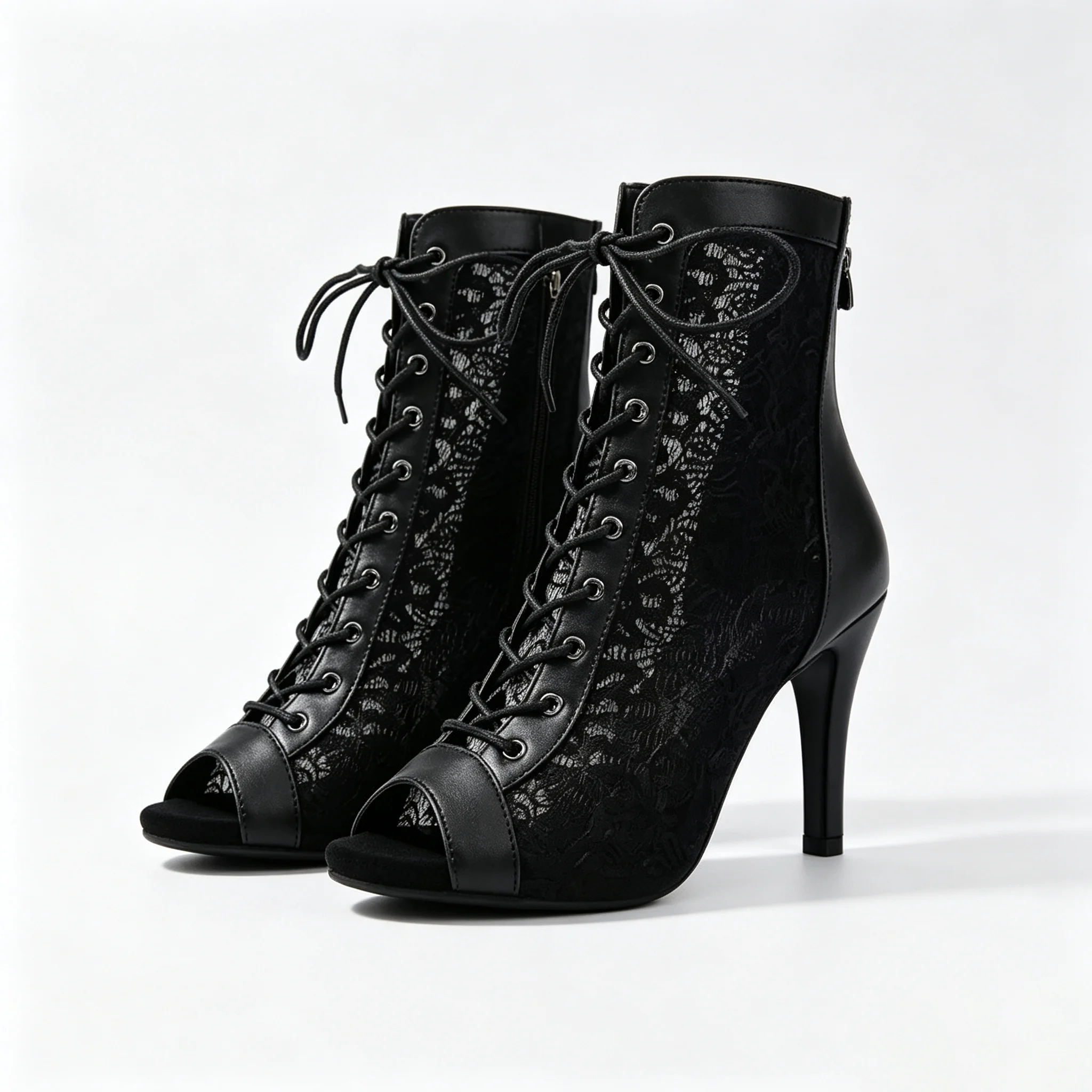 evk-women's-black-pu-ankle-dance-boots-back-zipper-latin-salsa-ballroom-booties-suede-sole-party-sneaker-dancing-footwear