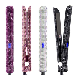 Hair Straightener Curler Bling Diamond Flat Iron Rhinestone Straightening Irons Professional High Heat 470β Salon Styling Tools