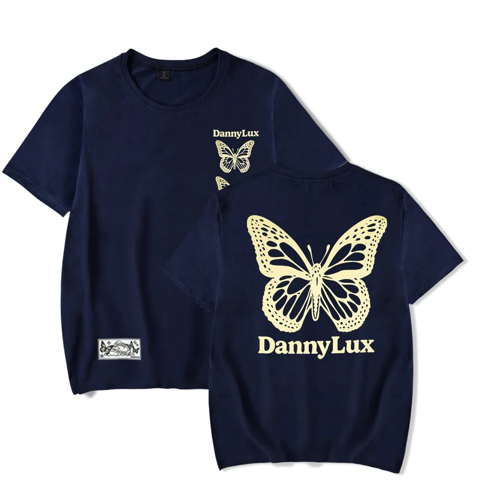 DannyLux-Camiseta con estampado Popular de mariposa para hombre y mujer, camisa de manga corta con cuello redondo, informal, 2023