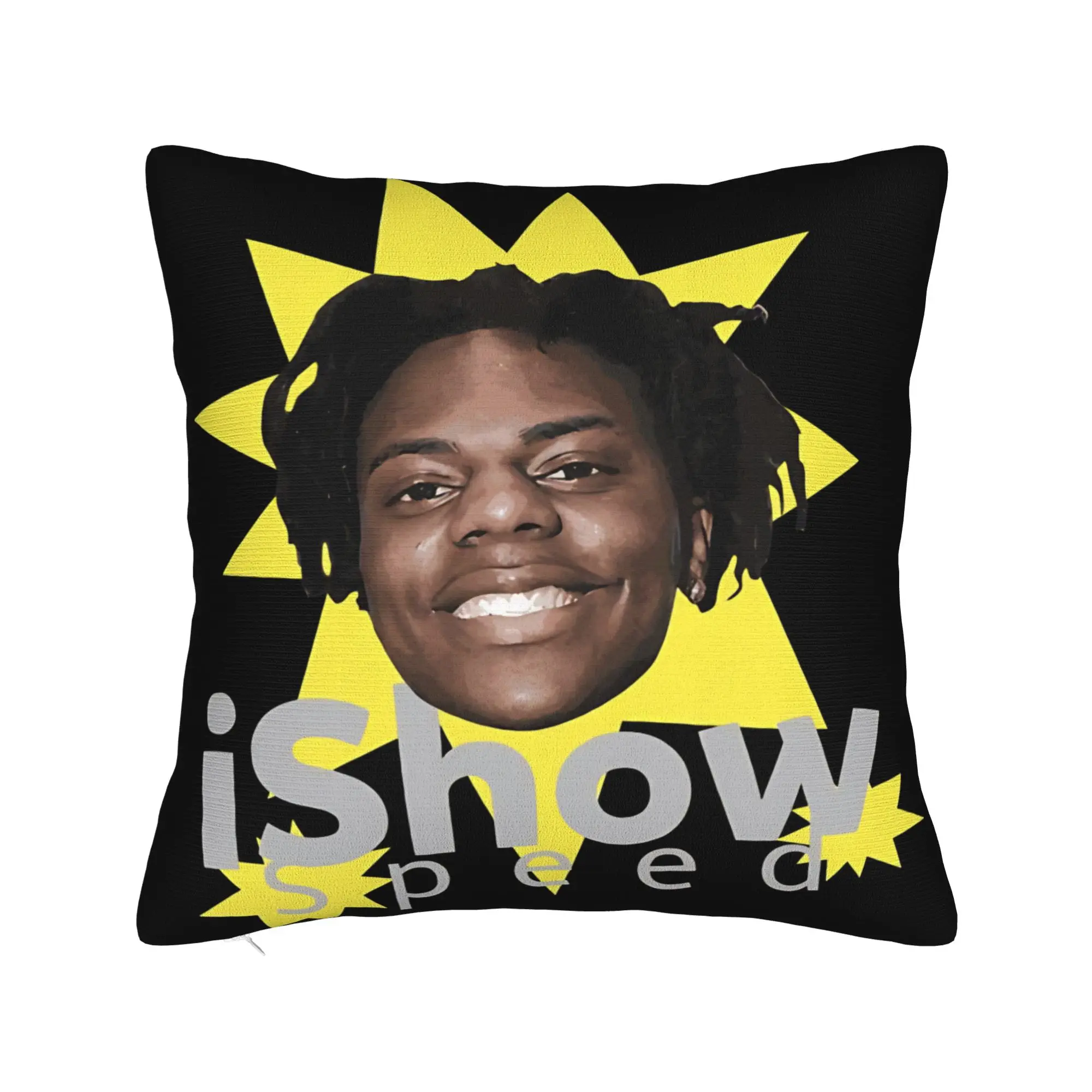 Funny Ishowspeed YouTuber  Pillow Cover  Soft Cushion Cover Novelty Pillow Case For Sofa Home Decor