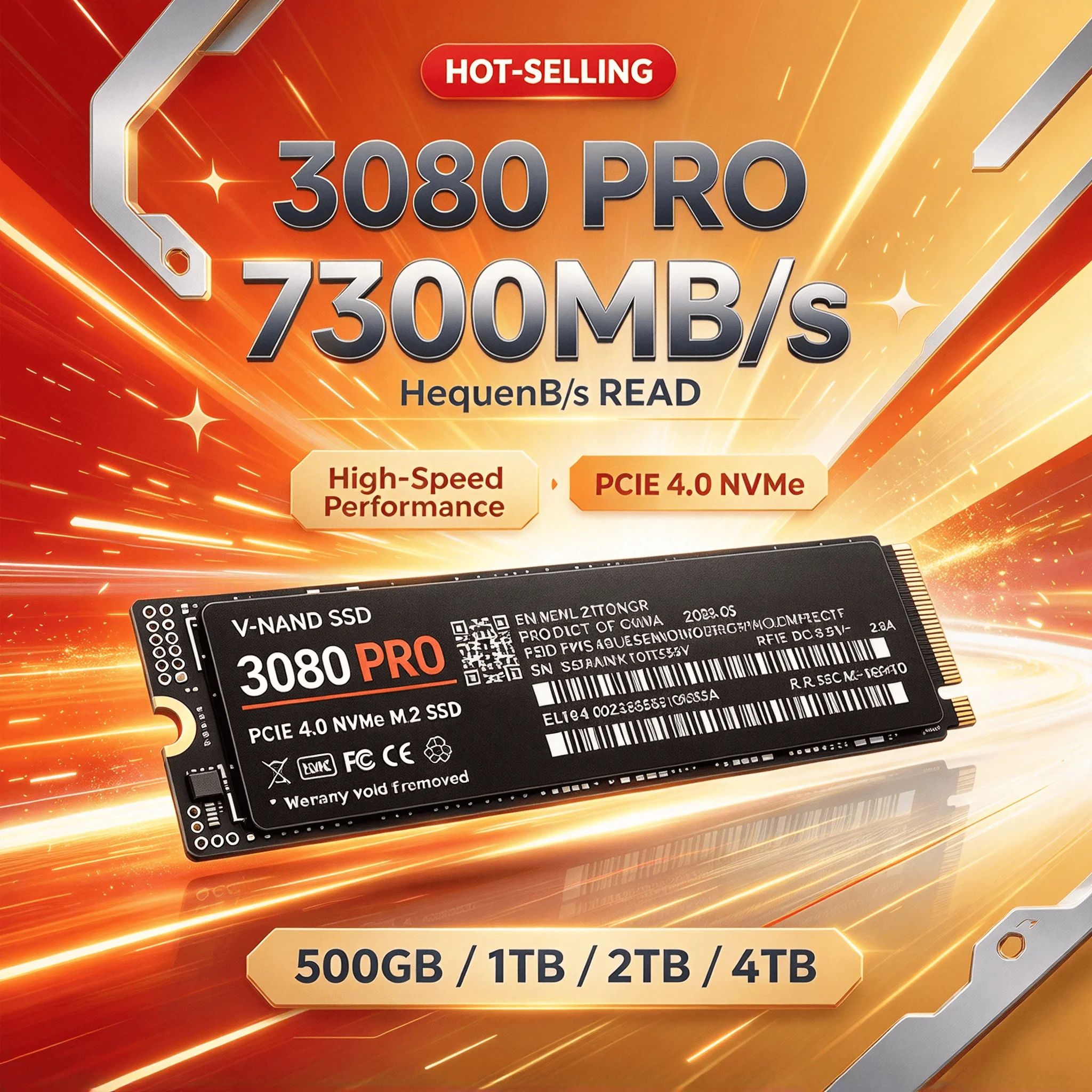 M.2 Nvme 4Tb Pcie 4.0 Ssd - SSD Interno M.2 NVMe 3080 PRO