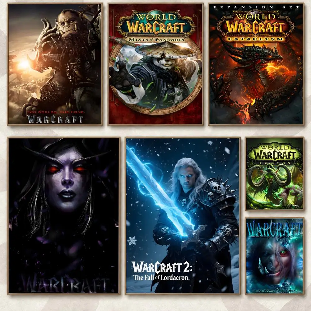 World of Warcraft Fantasy Game Series Epic Hero Design Poster Aesthetic Art Print for Bedroom & Living Room Decor, Unframed