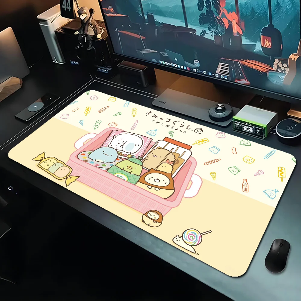 Kawaii Cartoon P-Pink Sumikko Gurashi Non-slip Keyboard Mat Table Mat Students Mousepad Gaming Mouse Pad For Teen Girls Bedroom