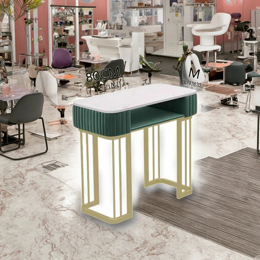 

Столик для ногтей Маникюрный стол Стол для ногтей с розовым стулом