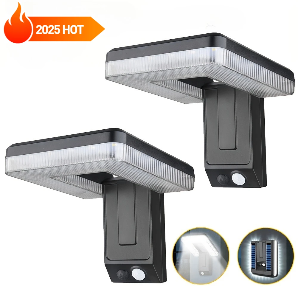 Foldable LED 120° Solar Light Outdoor Wall Lamp Security Waterproof Spotlights Lamp Motion Sensor 3 Modes Street Light Garden