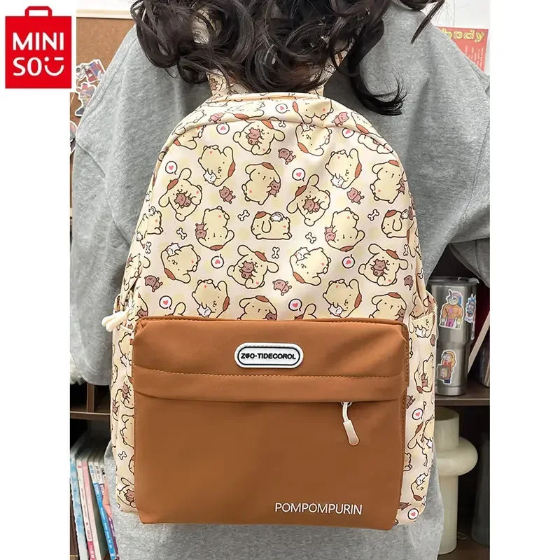 Miniso Sanrio Hallo Kitty Cartoon gedruckt großen Rucksack für Frauen Freizeit multifunktion alen Aufbewahrung rucksack